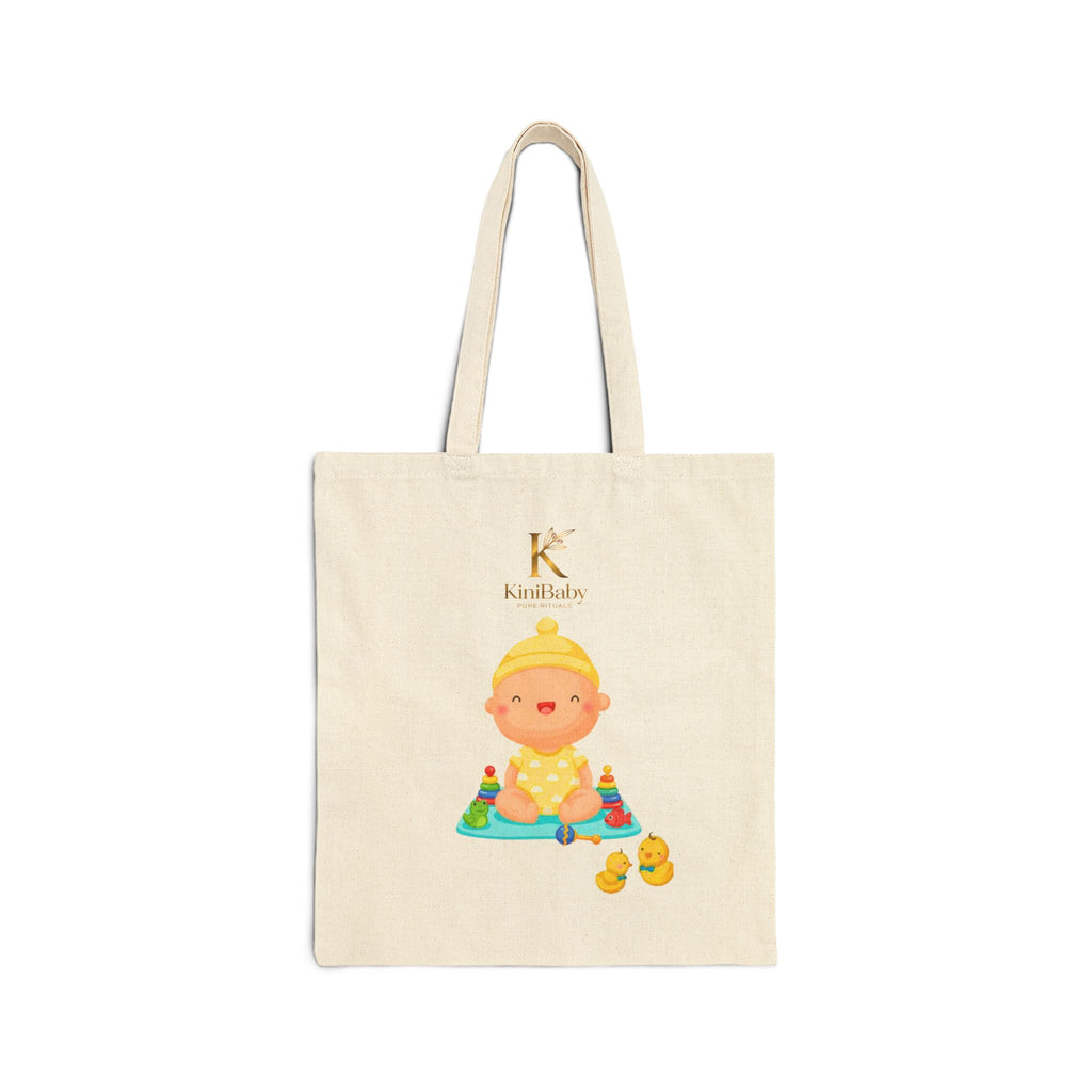 Kinibaby Canvas Cute Tote Bag | Eco-Friendly Nursery Gift