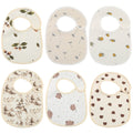 Muslin Baby Drool Bibs 6-Pack