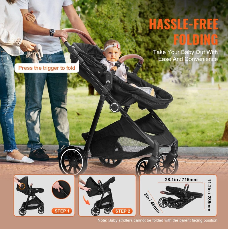 Standard Baby Stroller With Leg Cover And Mesh Net
