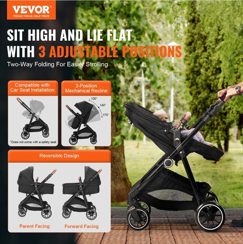 Standard Baby Stroller With Leg Cover And Mesh Net